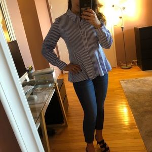 Stretchy Button Down Blouse